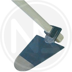 SMALL hoe round  with wooden  handle "puglia"