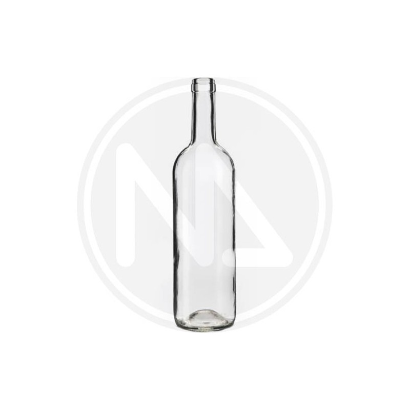 BOTTIGLIA IN VETRO "BORDOLESE" BIANCA
