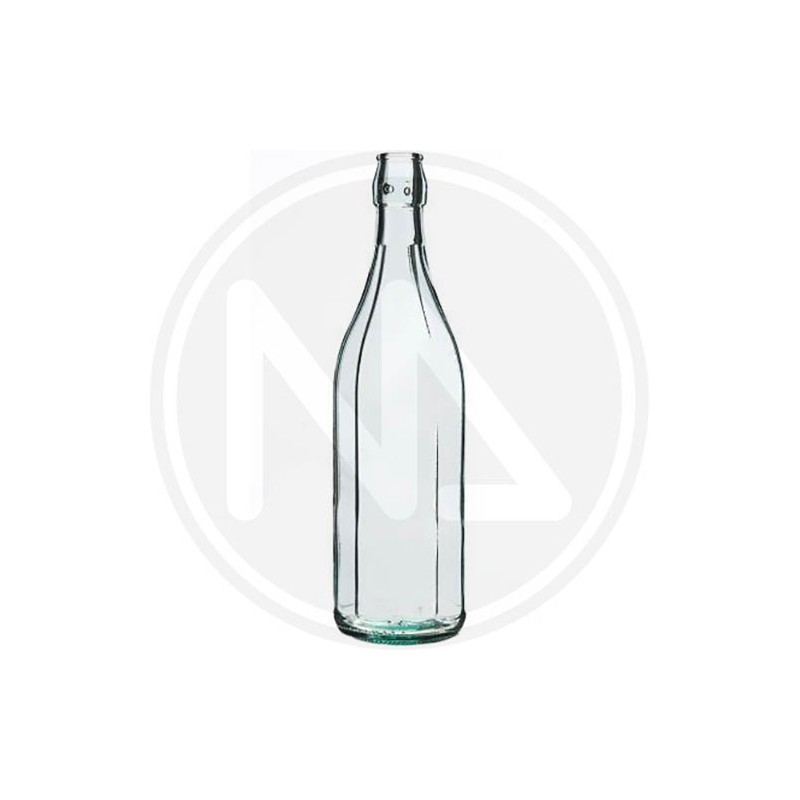 RIBBED GLASS BOTTLE