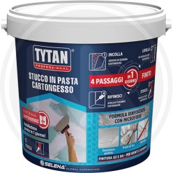 STUCCO IN PASTA PER CARTONGESSO BIANCO TYTAN