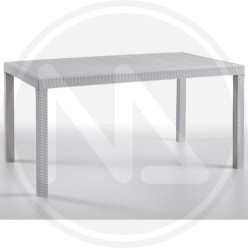 TAVOLO RESINA RETTANGOLARE "URANO" bianco