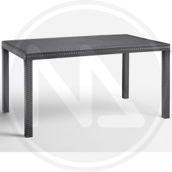 ANTRACITE RECTANGULAR RESIN TABLE "URANO"