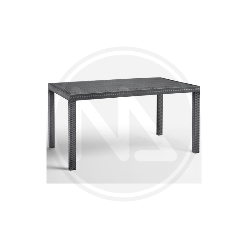 ANTRACITE RECTANGULAR RESIN TABLE "URANO"
