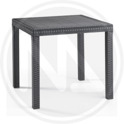 ANTRACITE SQUARE RESIN TABLE "SATURNO"