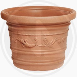 VASO TONDO FESTONATO "terracotta"