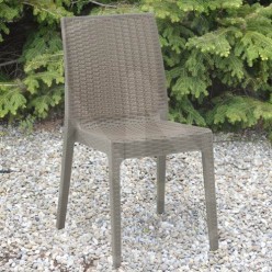 SEDIA IN RESINA SIMIL RATTAN TORTORA "SELENE"