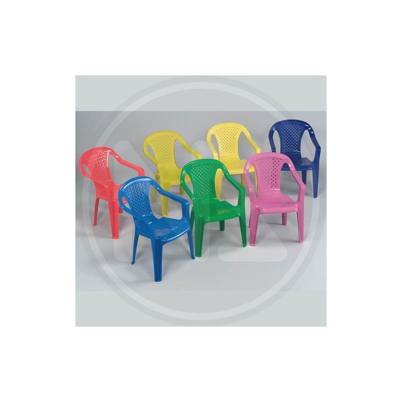 SEDIA CON BRACCIOLI IN RESINA colorata "FORMICA"