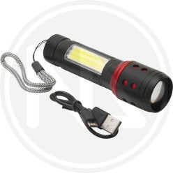 TORCIA LED IN ALLUMINIO CON BATTERIA RICARICABILE MAURER