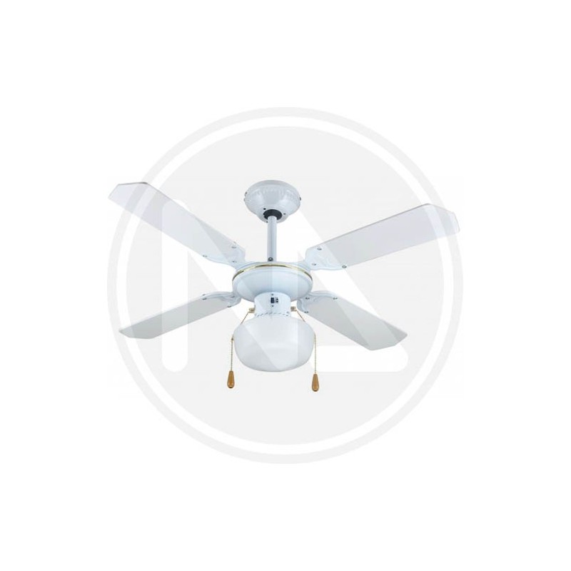 VENTILATORE DA SOFFITTO 4 PALE CON LUCE REVERSibile "ZFS9107B" zephir