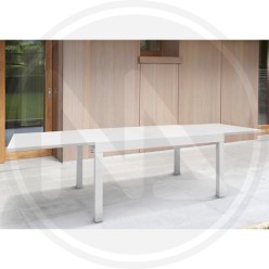 EXTENDABLE ALUMINUM TABLE "CERBOLI" papillon