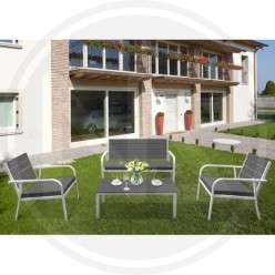 SALOTTO ACCiaio POLYWOOD "GIADA" PAPILLON