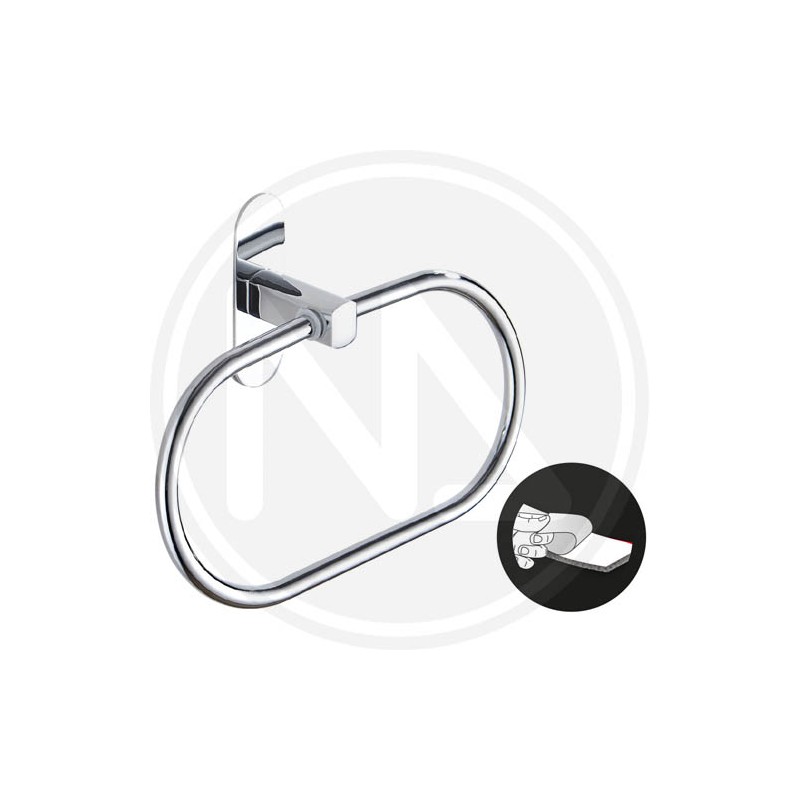 SELF-ADHESIVE CHROME TOWEL RING MAURER