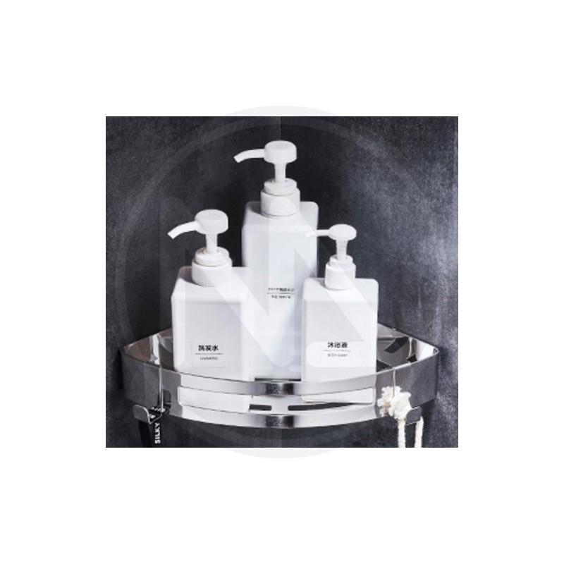 CHROME SELF-ADHESIVE CORNER STORAGE BOX MAURER