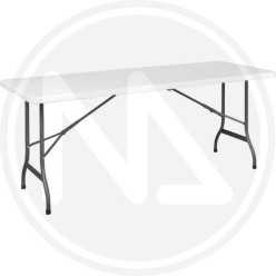 METAL and WHITE HDPE TABLE "HAPPY HOUR 180" PAPILLON