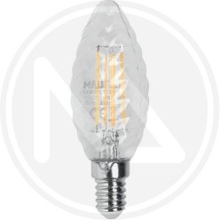 LAMPADA LED CON FILAMENTO "TORTIGLIONE" TRASPARENTE MAURER