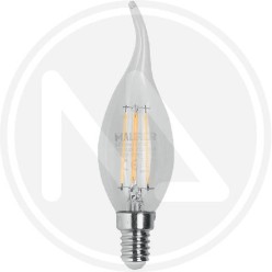 LED LAMP WITH TRANSPARENT "BLAST" FILAMENT MAURER