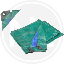 grEen/BLU tarpaulin with eyelets papillon