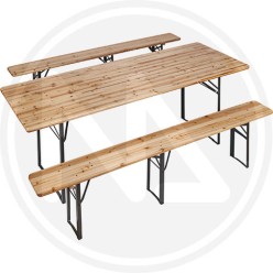BREWERY SET TABLE+2 BENCHES PAPILLON