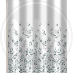 POLYESTER SHOWER CURTAIN "FLOWERS" MAURER*
