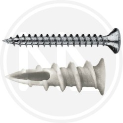 PLASTER PLUG in NYLON with screw MAURER plus