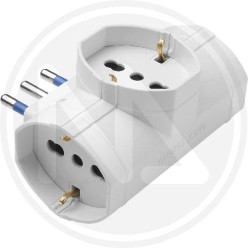 TRIPLE ADAPTER 16A 3 SCHUKO SOCKETS P40 MAURER