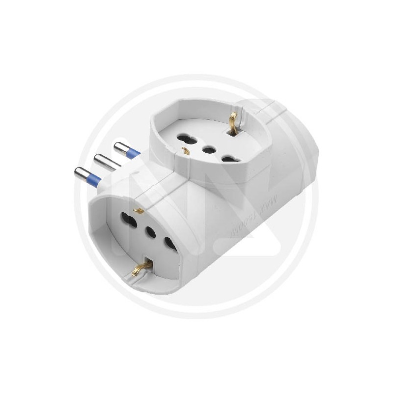 TRIPLE ADAPTER 16A 3 SCHUKO SOCKETS P40 MAURER