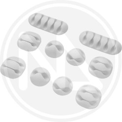 WHITE ADHESIVE CABLE CLAMP MAURER