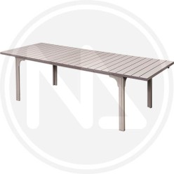 TABLE IN METAL AND PVC "STISTINO" extensible brown PAPILLON