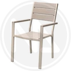 ARMCHAIR PVC E METAL TABLE "STINTINO" brawn PAPILLON