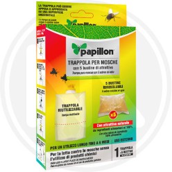 TRAPPOLE ESCA INSETTICIDA PER MOSCHE PAPILLON