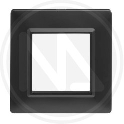 "DELIGHT" 2-Place Switch Cover BLACK MAURER