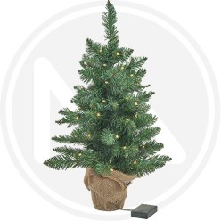 SMALL CHRISTMAS TREE green with BUILT-IN BATTERY LIGHTS MAURER