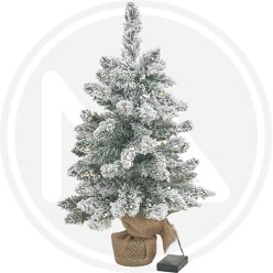 ALBERO DI NATALE PICCOLO innevato con LUCI INTEGRATE A BATTERIA MAURER
