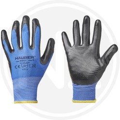 GUANTI LAVORO NITRILE BLU "NITRO-GRIP" MAURER