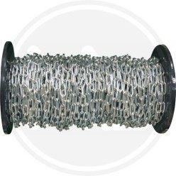 chains-long link steel zinc-chrome in reel-maurer