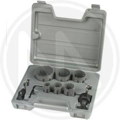 hole saws kit bimetal 9 pcs maurer PLUS