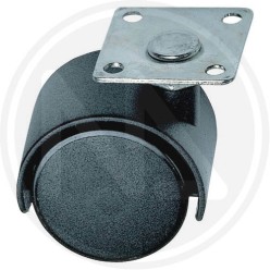 nylon double wheel with revolving plate maurer