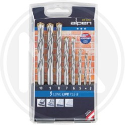 set 8 pCS. drills for masonry "long life TSS 8" alpen