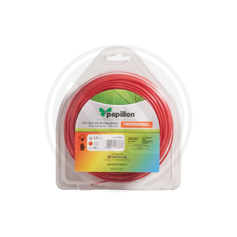 FILO NYLON tondo PER DECESPUGLIATORE "prof" papillon - cf. blister