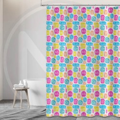 POLYESTER SHOWER CURTAIN "MULTICOLOR" MAURER