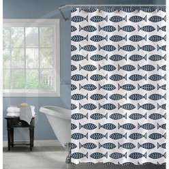 POLYESTER SHOWER CURTAIN "FISH" MAURER