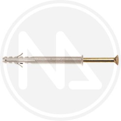 extended nylon plug with flat head screw