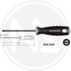 electrician's screwdriver for slotted heads "s2" maurer plus