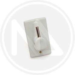 RECTANGULAR WHITE pvc sticker hook for net rods "ONE PRICE" maurer