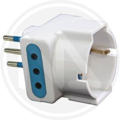 ADATTATORE TRIPLO 10a presa schuko maurer