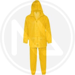 YELLOW POLYESTER-PVC complete rainsuit maurer