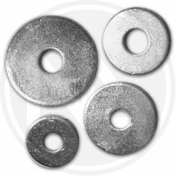 zincplated large od flat washers