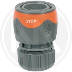 hose connector with threaded ring  auto shut-off "soft touch" papillon