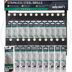 drills in display for metal "hss FORTE cobalt" alpen (MODULO 17)