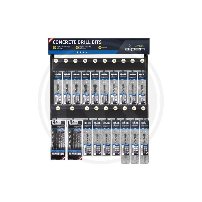 drills in display for concrete "PROFI BETON" alpen (MODULO 5)